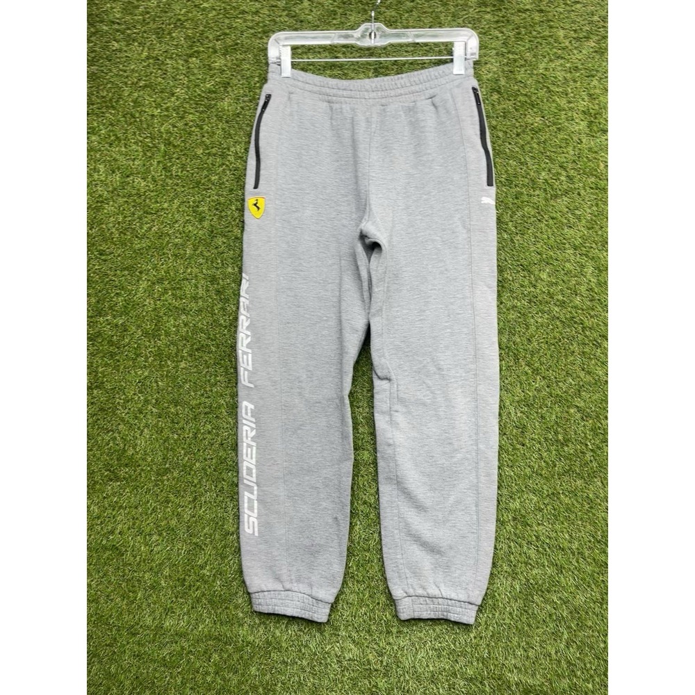 Puma X Scuderia Ferrari Sweatpants Mens Small Joggers Spellout Drawstring y2k